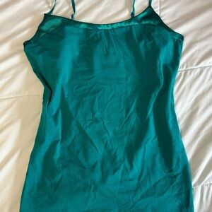 Banana Republic Teal Satin-Trim Cami Tank